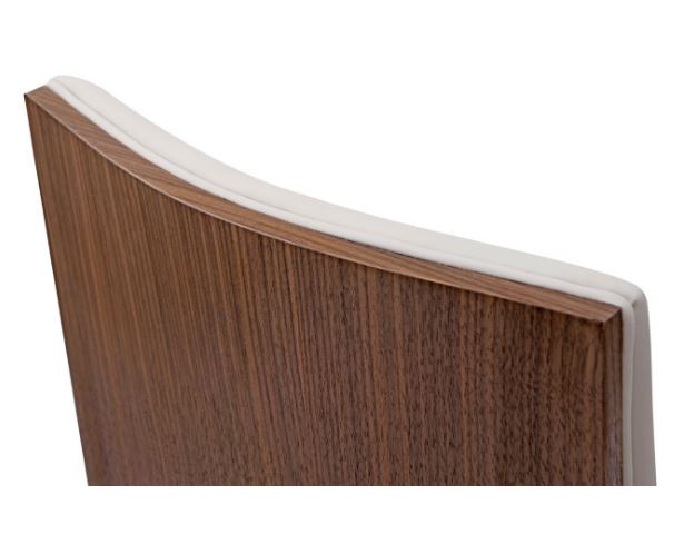 SHERES "Lauren" Dining Chair Walnut With Cream Leather