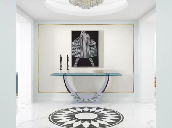 SHERES "Marseilles" Console Table Stainless Steel