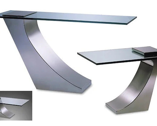 SHERES "Clasp" Cocktail Table, Stainless Steel